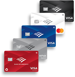 Various Bank of America credit cards